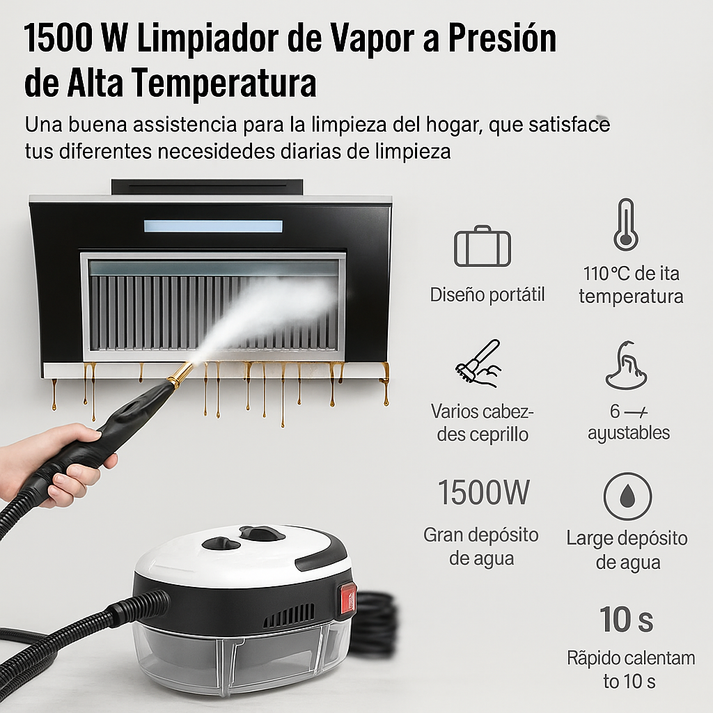 CleanseProx® Limpieza profunda a vapor A Presión