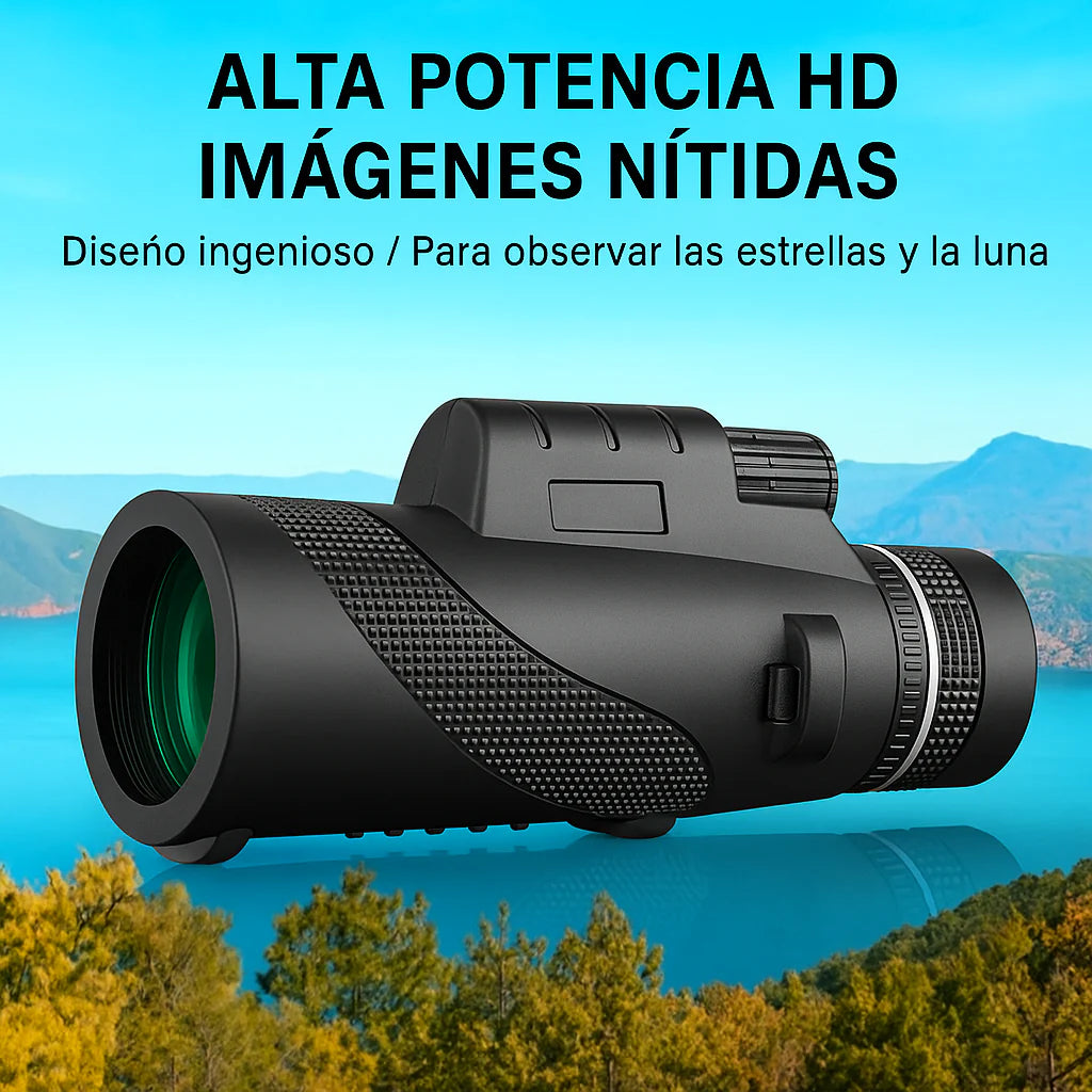 Optimuxpro® Telescopio monocular con zoom de 100x