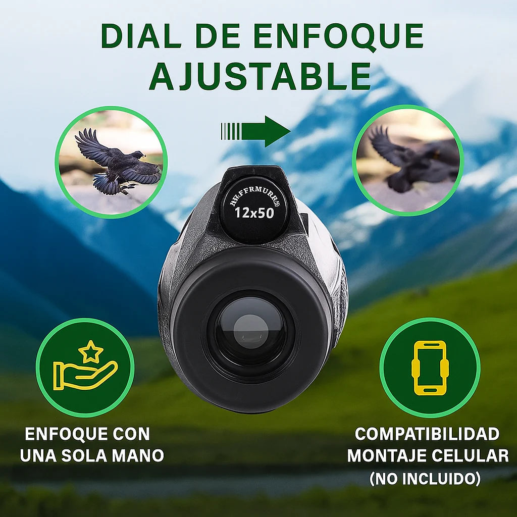 Optimuxpro® Telescopio monocular con zoom de 100x