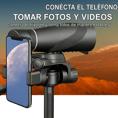 Optimuxpro® Telescopio monocular con zoom de 100x